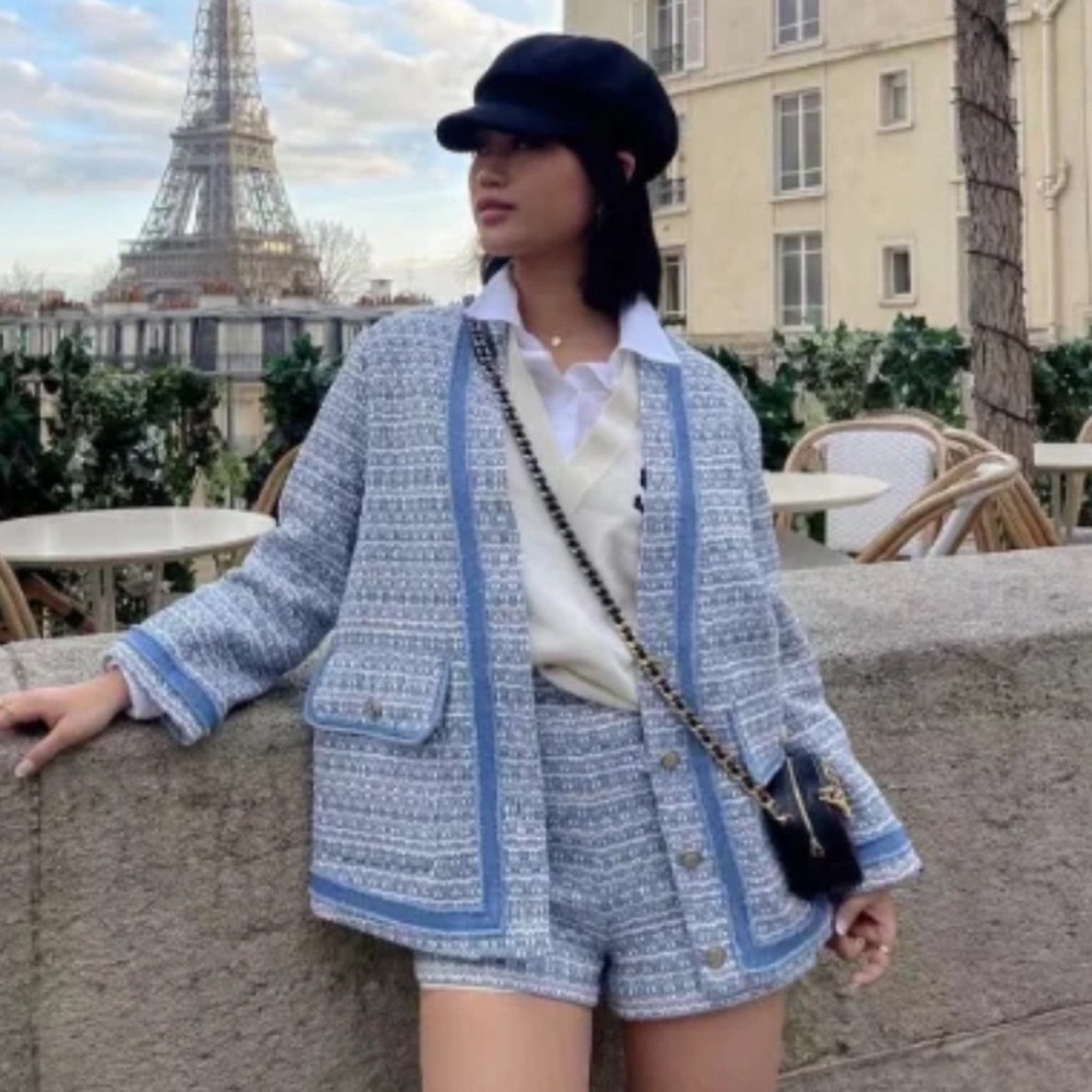 Sandro Amelia Tweed Blazer Jacket